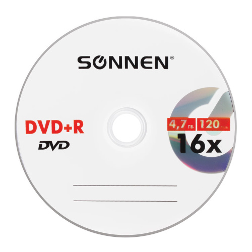 Диски DVD+RW Sonnen 4,7 Gb, 16x "Дава"
