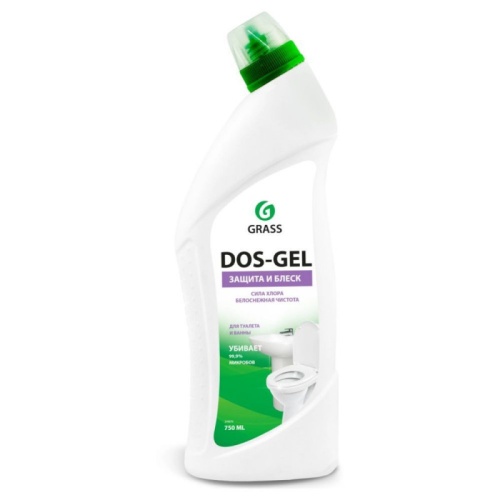 Средство чистящее для сантехники Grass DOS-GEL, 750мл защита и блеск "Дава"