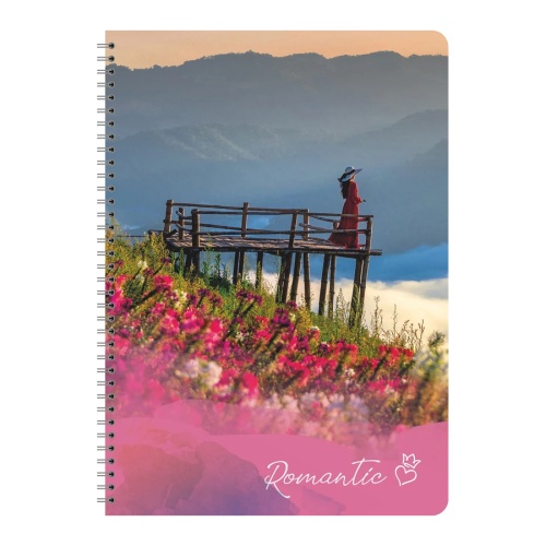Тетрадь 80л./А4 спираль CB0106-02 Lamark Романтика / Romantic №2 "Дава"