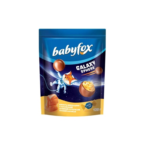 Конфеты BabyFox шоколадные с соленой карамелью 130г "Дава"