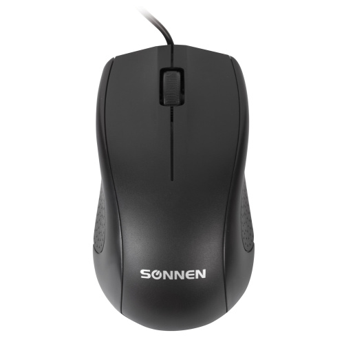 Мышь Sonnen M-201, USB, 1000dpi, оптическая, черный 512631 "Дава"