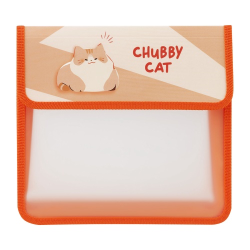 Папка для тетрадей на липучке А5 ArtSpace ПТ-95О2001 Chubby cat, 2 отделения "Дава"