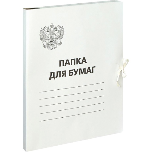 Папка бумажная на завязках 300гр.OfficeSpace, Герб России 257310 немелованная "Дава"