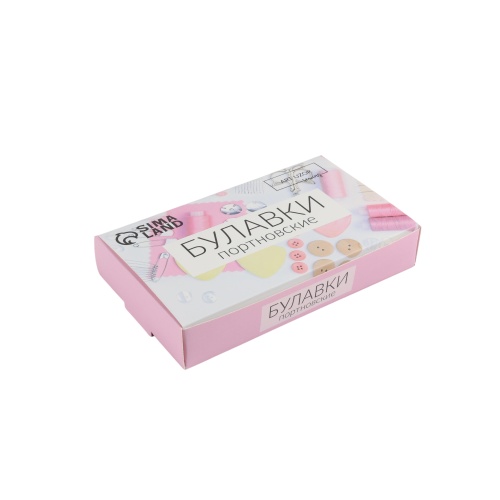 Булавки-иголки (портновские) 25мм, 50шт цвет ассорти 744339 "Дава"