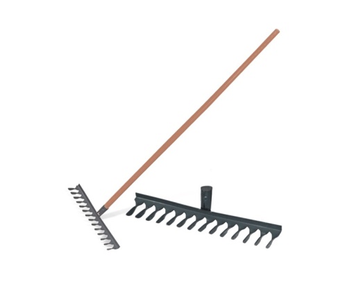 Грабли классические витые 14 зубьев, ширина 45см, с черенком "Дава"