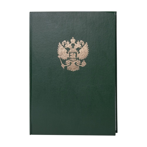Книга учета 96л/А4 Brauberg 130277 клетка, бумвинил, зеленая, блок офсет "Дава"