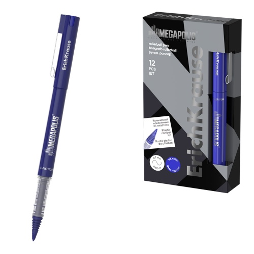Ручка-роллер ErichKrause 63153 MEGAPOLIS® Stick синий "Дава"