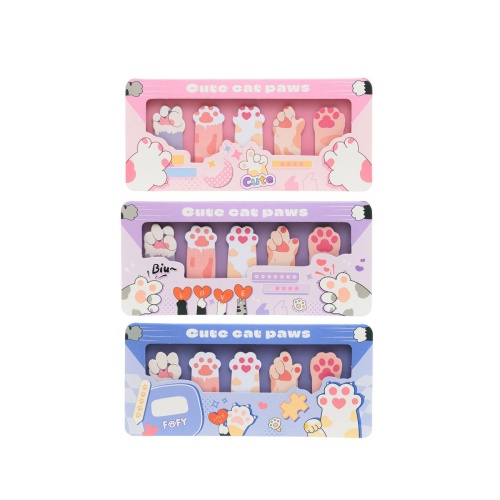 Закладки самоклеящиеся 14,5*7мм Basir MC-7500/N-2357 Лапки бумажные "Дава"