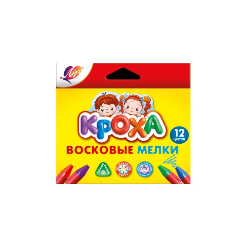 Мелки восковые 12 цв. Луч 29С 1773-08 Кроха трехгранные "Дава"