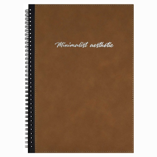 Записная книжка А4 96л интегр. иск.кожа 70704 Нубук коричневый "Дава"