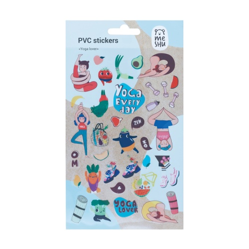 Наклейки ПВХ MESHU MS_42720 Любитель йоги / Yoga lover, 36 наклеек "Дава"