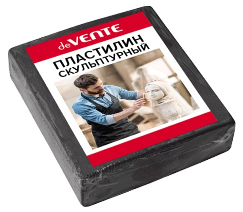 Пластилин скульптурный 0,5кг серый, твердый deVENTE 8042903 "Дава"