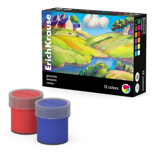 Гуашь 12цв 17мл ErichKrause 61426 Дух Искусства "Дава"