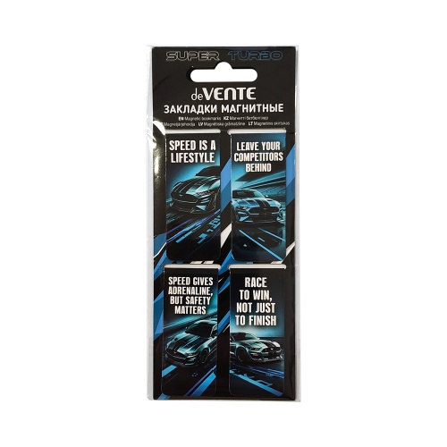 Закладка для книг магнитная deVENTE 8065610 Супер Турбо 4шт "Дава"