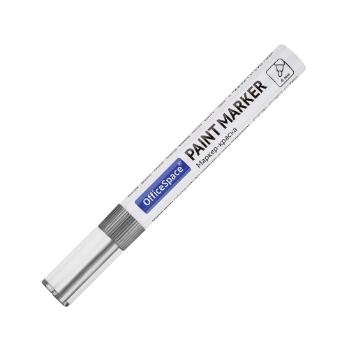 Маркер-краска (лаковый) OfficeSpace 1-4мм PM_51085 серебро "Дава"