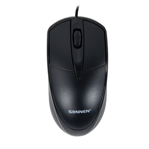 Мышь Sonnen B61, USB, 1600dpi, черная, проводная, 513513 "Дава"
