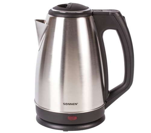 Чайник Sonnen KT-118 452926 1,8 л, 1500 Вт, закрытый нагревательный элемент, серебристый "Дава"