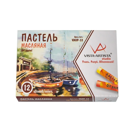 Пастель художественная 12цв Vista-Artista VAOP-12 масляная "Дава"