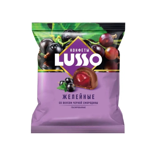 Конфеты шоколадные Lusso, со вкусом черной смородины, 190г "Дава"