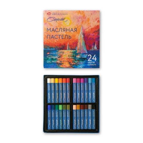 Пастель масляная 24цв Сонет 70412968 "Дава"