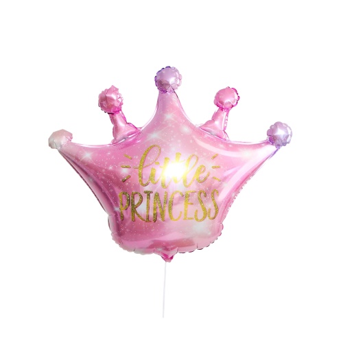 Шарики надувные 26" 65см фольгированный 5096073 Корона розовая "Дава"