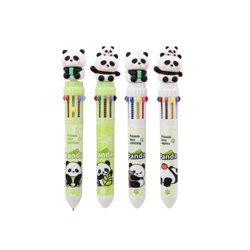 Ручка шариковая автомат 10-ти цветная Basir MC-7640 Панда, 0,5мм "Дава"