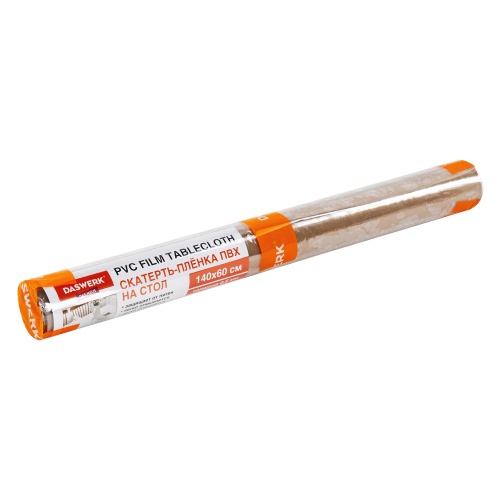 Коврик-подкладка, скатерть ПВХ прозрачная, гибкое/мягкое стекло, 140х60 см, 0,5 мм, DASWERK, 607880 "Дава"