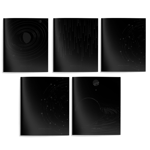 Тетрадь 48л. кл. ТОК48-ЧКМ Черный космос "Дава"