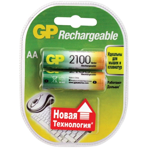 Аккумулятор GP (R06) 2100mAh (2шт) "Дава"