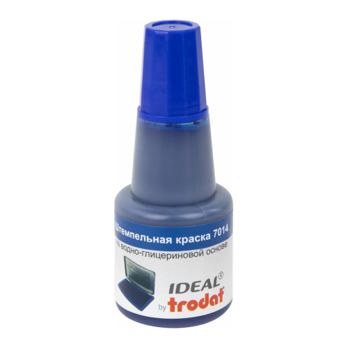 Штемпельная краска IDEAL by Trodat 7014 24мл, синяя "Дава"
