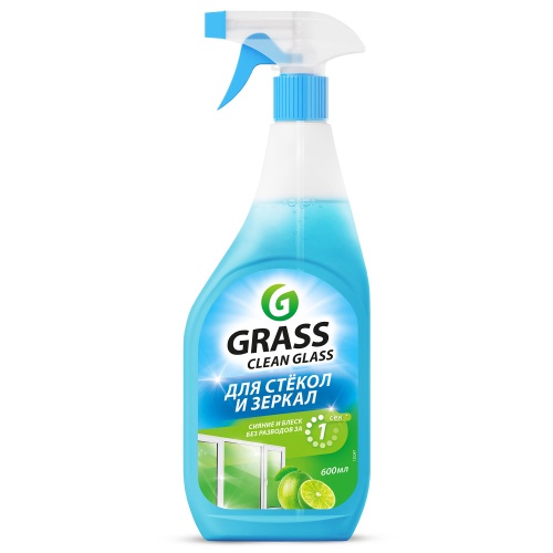 Средство чистящее для стекол Grass (Грасс) Голубая лагуна 600мл с курком "Дава"