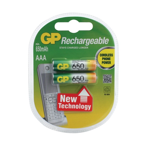 Аккумулятор GP (R03) 650mAh(2шт) "Дава"