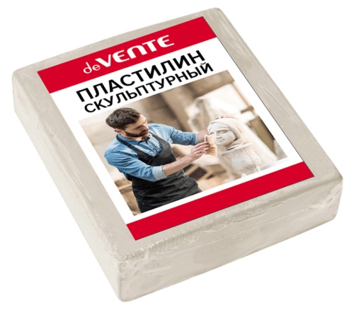 Пластилин скульптурный 0,5кг белый, мягкий deVENTE 8042908  "Дава"