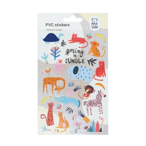 Наклейки ПВХ MESHU MS_42744 Весна в джунглях / Spring in jungle "Дава"