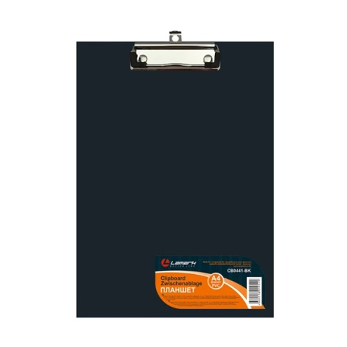 Клипборд (планшет) А4 Lamark CB0441-BK черный "Дава"