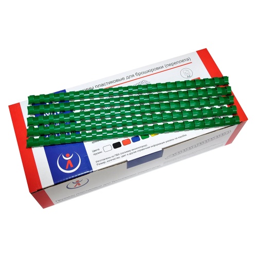 Кольца переплетные  8мм (21-40л) зеленый "Дава"