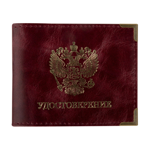 Обложка Удостоверение Brauberg 238200 нат. кожа бордовая "Дава"