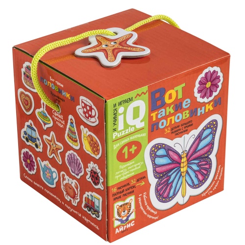 Пазлы   24 элемента IQ Для самых маленьких. Вот такие половинки. 28135 2+ "Дава"
