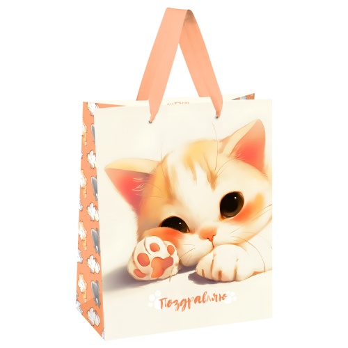 Пакет подарочный 26*32*10см MESHU MS_66175 Lovely kitten "Дава"