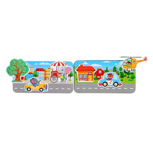 Пазлы магнитные в металлической коробке В городе 9347984 "Дава"